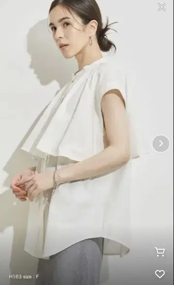 화이트 레이어드 셔츠 F 사이즈