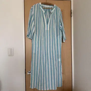 새상품 MACPHEE 프렌치 린넨 개더 원피스