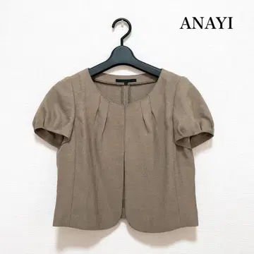 ANAYI 아나이 린넨 터치 노카라 자켓 반팔 봄/여름 일본제 고급