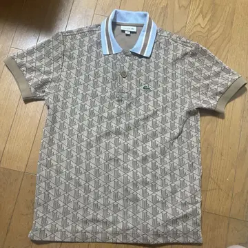 LACOSTE 라코스테 모노그램 자카드 반팔 피케 셔츠