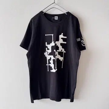 A.P.C. 블랙 티셔츠 그래픽 프린트