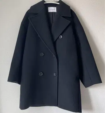 UNITED ARROWS 유나이티드 애로우즈 멜톤 P 코트 블랙