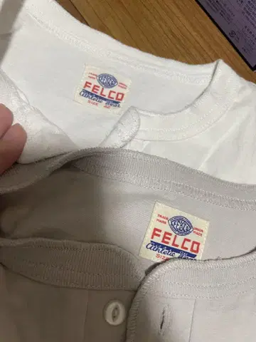 FELCO 헨리넥 T셔츠 2색 세트 사이즈 42