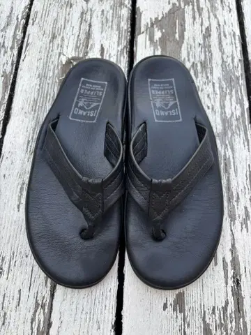 ISLAND SLIPPER 24cm(6) 가죽 블랙