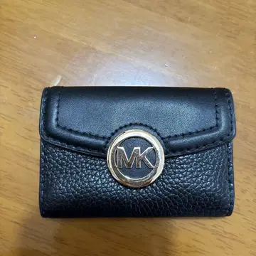 MK 블랙 가죽 키 케이스