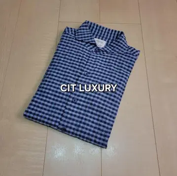 CIT LUXURY EDIFICE 별주 컷어웨이 셔츠 깅엄 체크