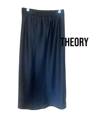 Theory 새틴 블랙 타이트 스커트