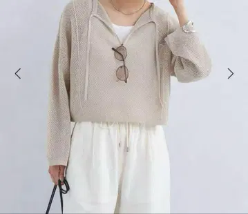 UNITED ARROWS 메쉬 크롭 2WAY 풀오버 니트