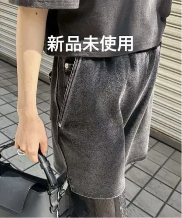 Ameri MEDI DENIM LIKE SHORT PANTS