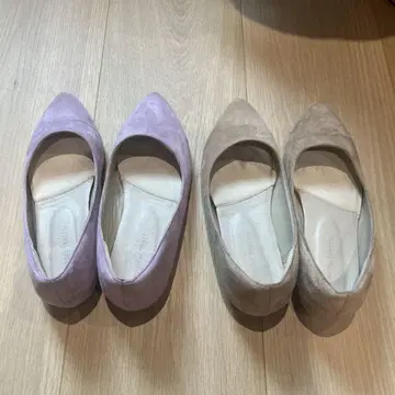 라벤더 베이지 스틸레토 신발 2켤레 세트