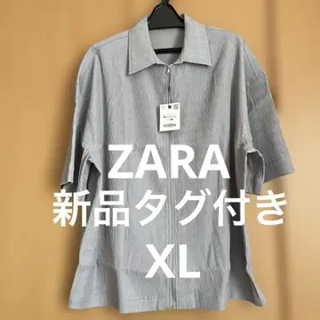 택 포함 새상품 자라 지퍼 셔츠 XL
