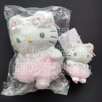 화이트 고양이 발레리나 디자인 시리즈 봉제 인형 마스코트 홀더 헬로키티