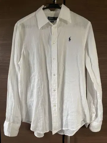 POLO 랄프 로렌 셔츠 화이트 린넨