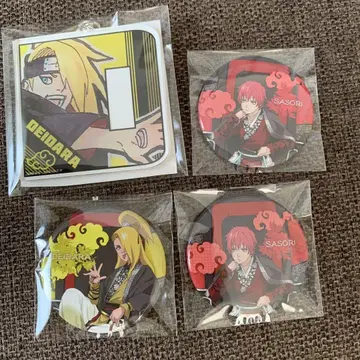 NARUTO 아크릴 키링 캔뱃지 옥좌 [ 데이다라 & 사소리 ] 4점