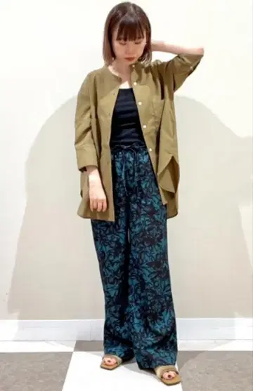 URBAN RESEARCH 가라 이지 팬츠 그린 프리 사이즈