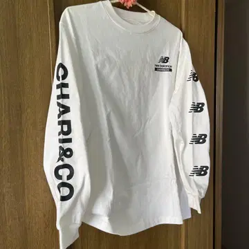 New Balance CHARICO 긴팔 티셔츠 S 화이트