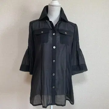 레리안 Leilian 블랙 상의 블라우스 9 일본제 컨디션 최상 봄/여름