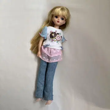 리카짱 도넛 패턴 T셔츠 인형