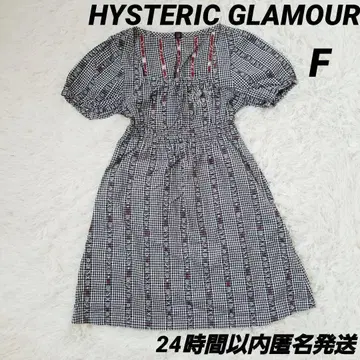 HYSTERIC GLAMOUR 깅엄 체크 해골 원피스 90년대
