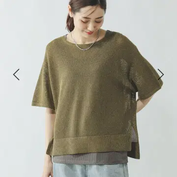 글로벌 워크 세탁 가능한 메쉬 라메 풀오버 * 탱크