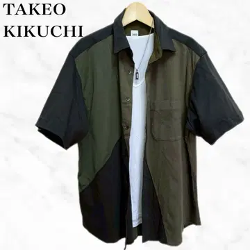 TAKEO KIKUCHI 반팔 셔츠 카키색 상의