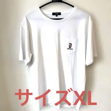 #BEAMS 서프 베어 자수 티셔츠 화이트