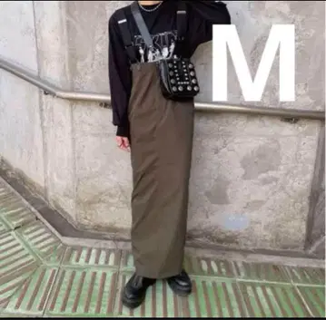 시마무라 kaoru 서스펜더 스커트 서스펜더 스커트 카키