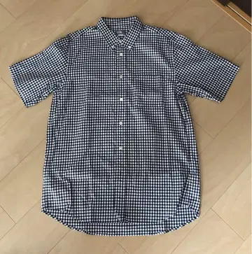 THE NORTH FACE 체크 무늬 반팔 셔츠 L 사이즈