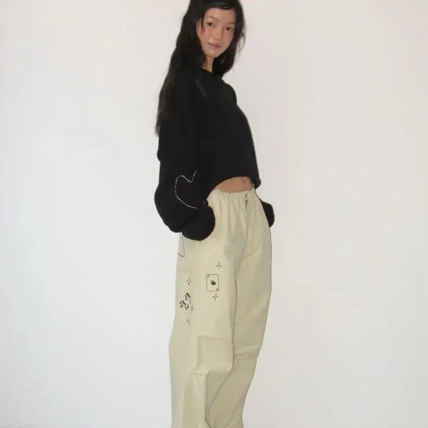 LONLON Parachute DRAWING STITCH PARACHUTE PANTS B on Bunjang