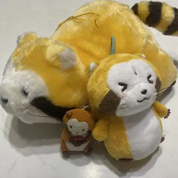 아라이구마 라스칼 봉제 인형과 중, 소 봉제 인형