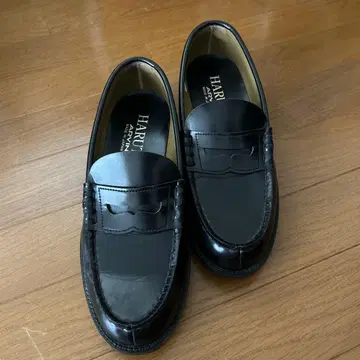 HARUTA 블랙 가죽 로퍼