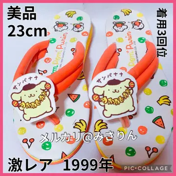 초레어 폼폼푸딩 샌들 23cm 새상품급 산리오 1999년 당시 상품