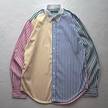 90s RALPH LAUREN 멀티 컬러 런던 스트라이프 긴팔 셔츠
