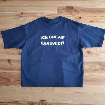 롱 트랙 후즈 티셔츠 ICE CREAM SANDWICH 네이비