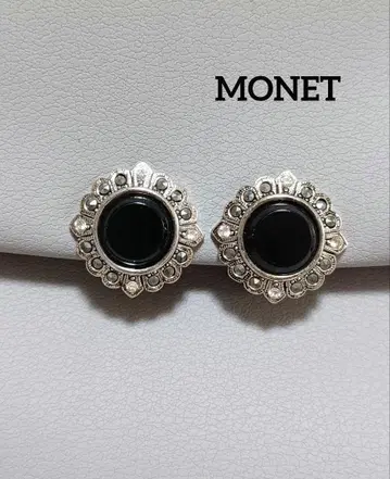 237# MONET 블랙스 서클 큐빅 귀찌