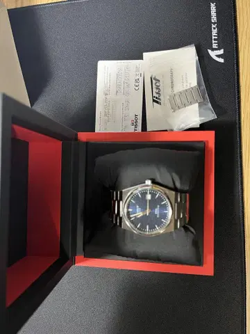 TISSOT PRX 40mm 오토매틱 블루 POWERMATIC 80