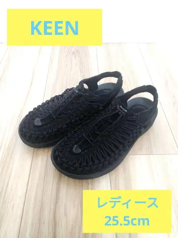 KEEN UNEEK 샌들 여성용 블랙 25.5cm