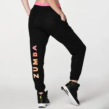 ZUMBA 스웨트 팬츠 블랙/핑크