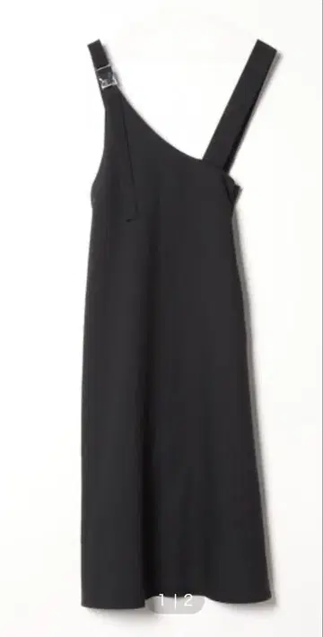 JEANASIS 블랙 비대칭 살로펫 원피스