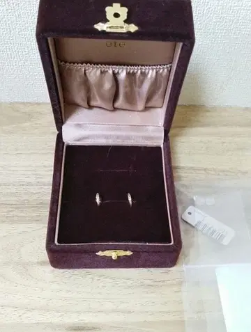 에테 카프 귀걸이 새상품 브라운 다이아 K10YG