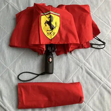 미사용 Ferrari 페라리 접이식 우산 빨간색