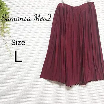 Samansa Mos2 버건디 플레어 스커트 L 사이즈