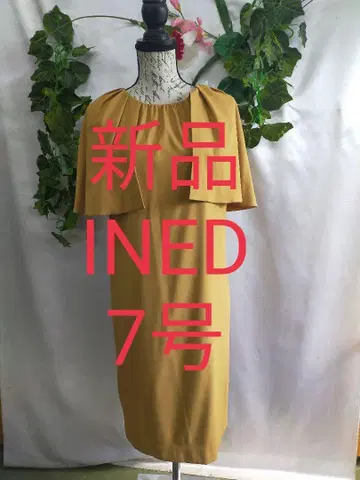 미사용 새상품 29만 + 세금 이네드 케이프 포함 원피스 7호 머스타드