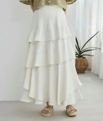 mysty woman 티어드 롱 스커트