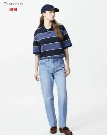 유니클로 JW 앤더슨 스트레이트 데님 24 사이즈 63 블루