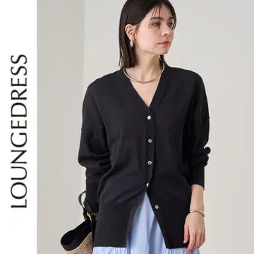 새상품 Loungedress 와시 니트 가디건 라운지 드레스 블랙