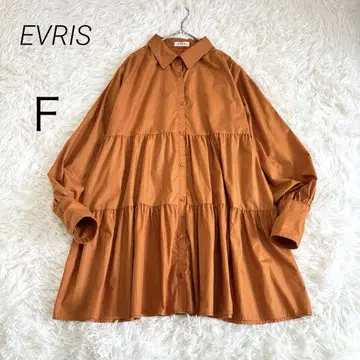 에브리스 EVRIS 블라우스 튜닉 긴팔 티어드 체형 커버