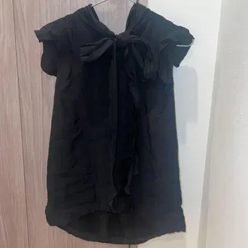 프릴 블라우스 보타이