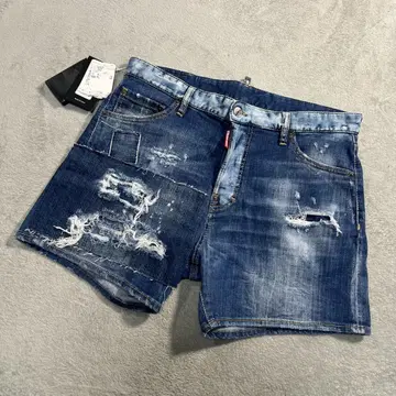 디스퀘어드 데님 숏 팬츠 인디고 48