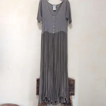 GHOST 그레이 롱 드레스